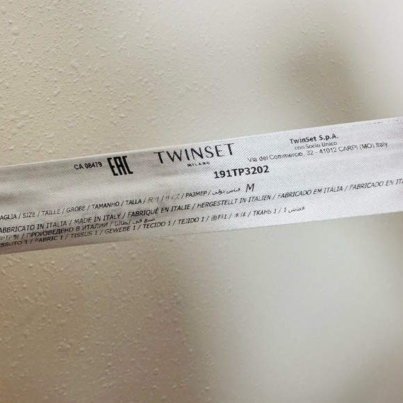 Twinset Cotton and lace asymmetrical cozy sweater - Picture 13 of 15